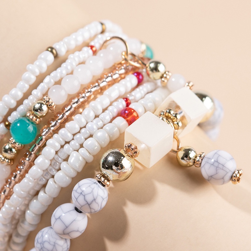 Vòng Tay Chuỗi Hạt Nhiều Lớp Phong Cách Bohemian Thời Trang Cho Nữ