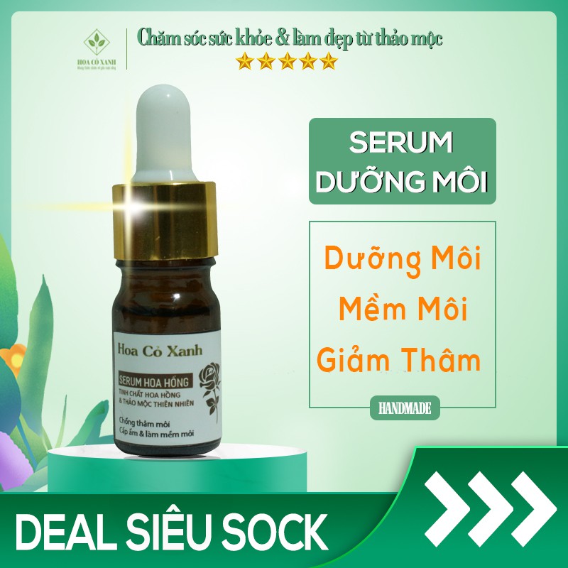 Serum dưỡng môi, làm mềm môi thiên nhiên (handmade) - Hoa Cỏ Xanh