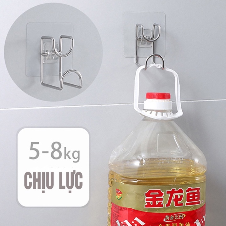 Móc dán tường inox treo thau, chậu _Qdecor