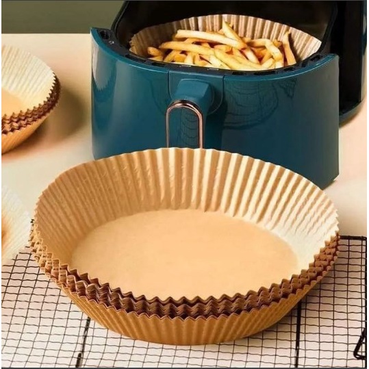 Sét 100 giấy thấm dầu thực phẩm cho nồi chiên không dầu dạng khay tròn MUL61