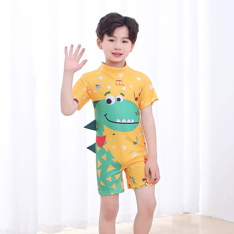 Bộ Đồ Bơi Hình Khủng Long Hoạt Hình Cho Bé Trai Từ 3-11 Tuổi