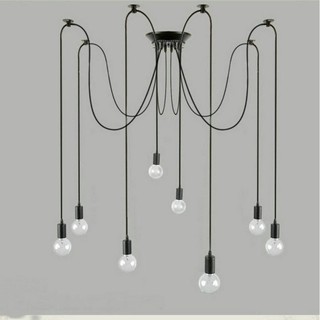 Đèn Trần Nhện Kiểu Dây Thả 8 Bóng