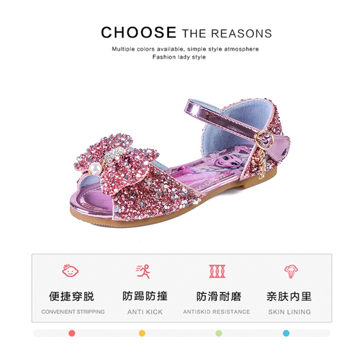 Giày Sandal Công Chúa Elsa Đáng Yêu Cho Bé Gái 2020 Cỡ 25-36