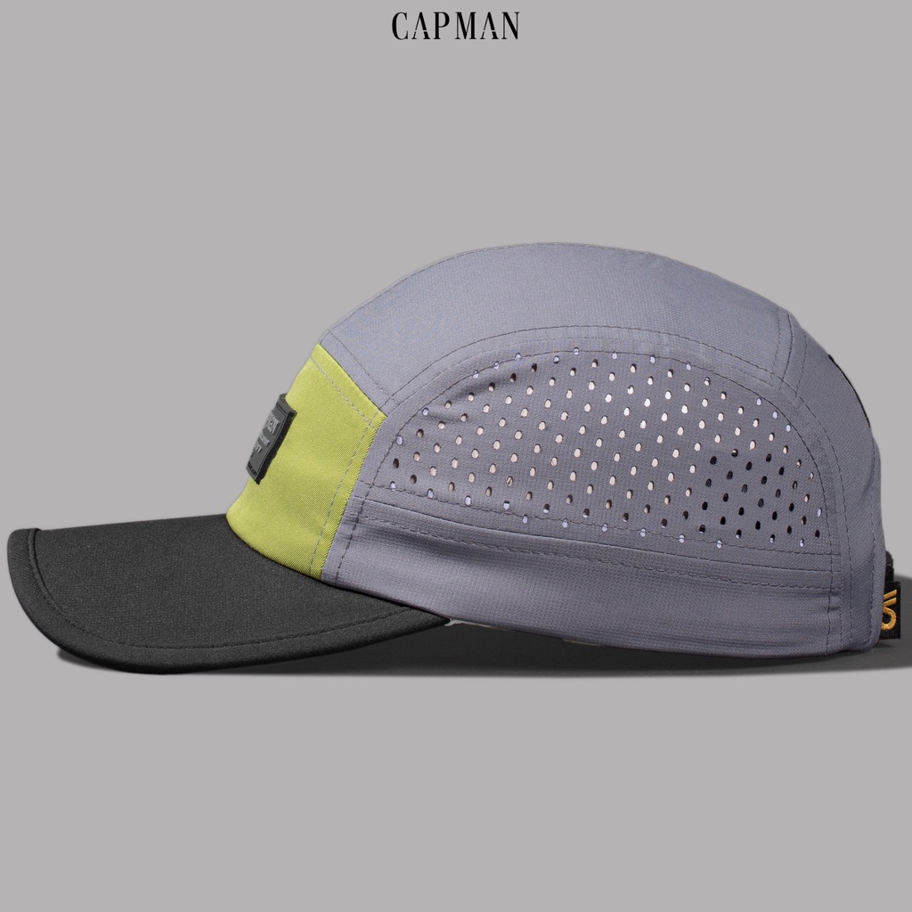 Mũ snapback chính hãng CAPMAN phong cách hiphop vải dù màu Xanh Xám CM117