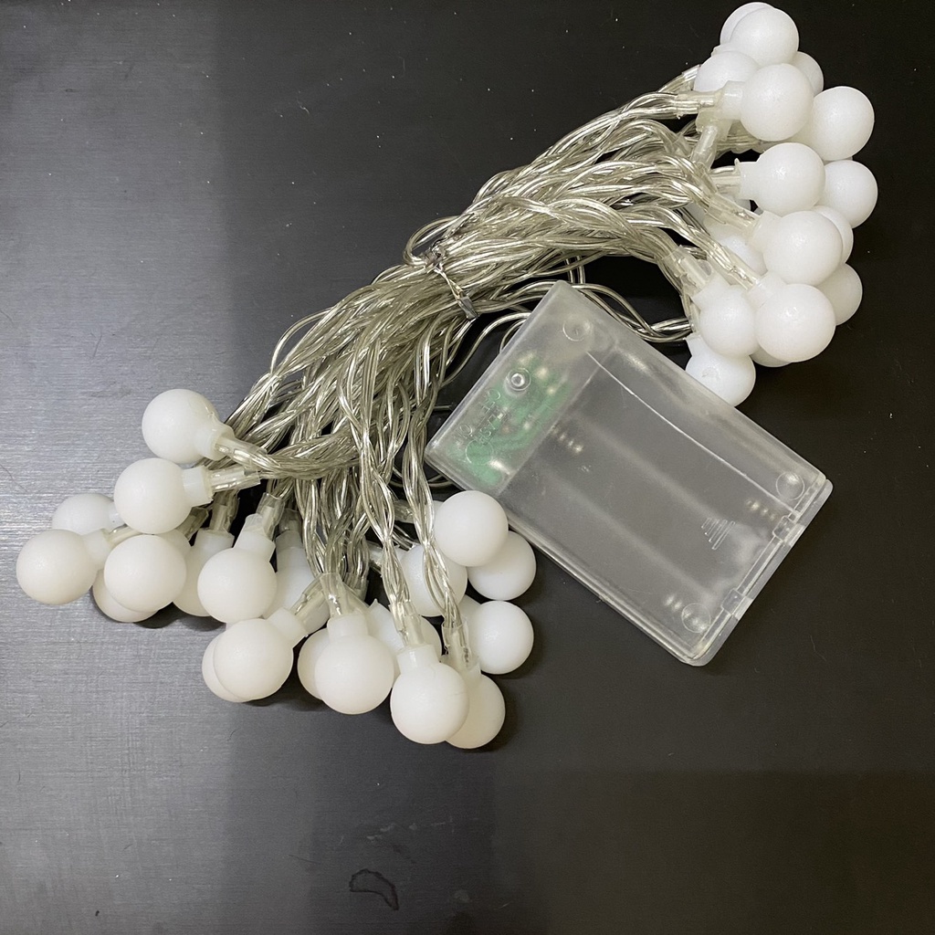 1 Dây Đèn Led Trang Trí Cherry Ball 6m/3m Bóng Tròn, Màu Vàng Nắng