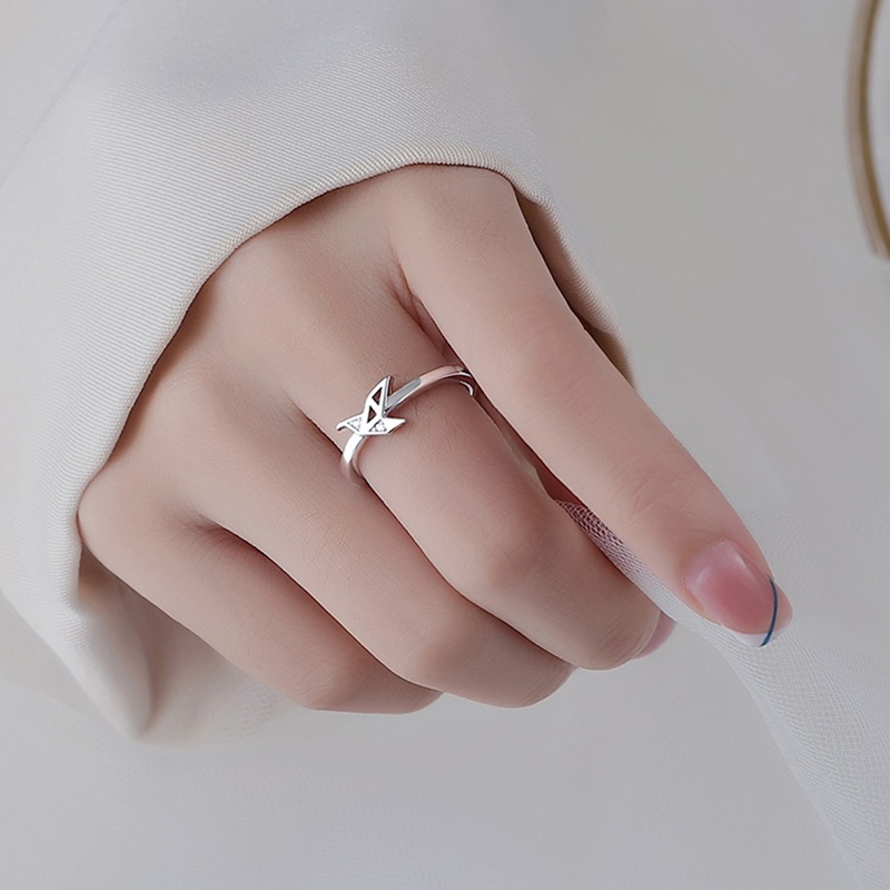 Nhẫn Mạ Bạc Hình Mặt Nạ Đính Đá Thanh Lịch Thời Trang Cho Nữ