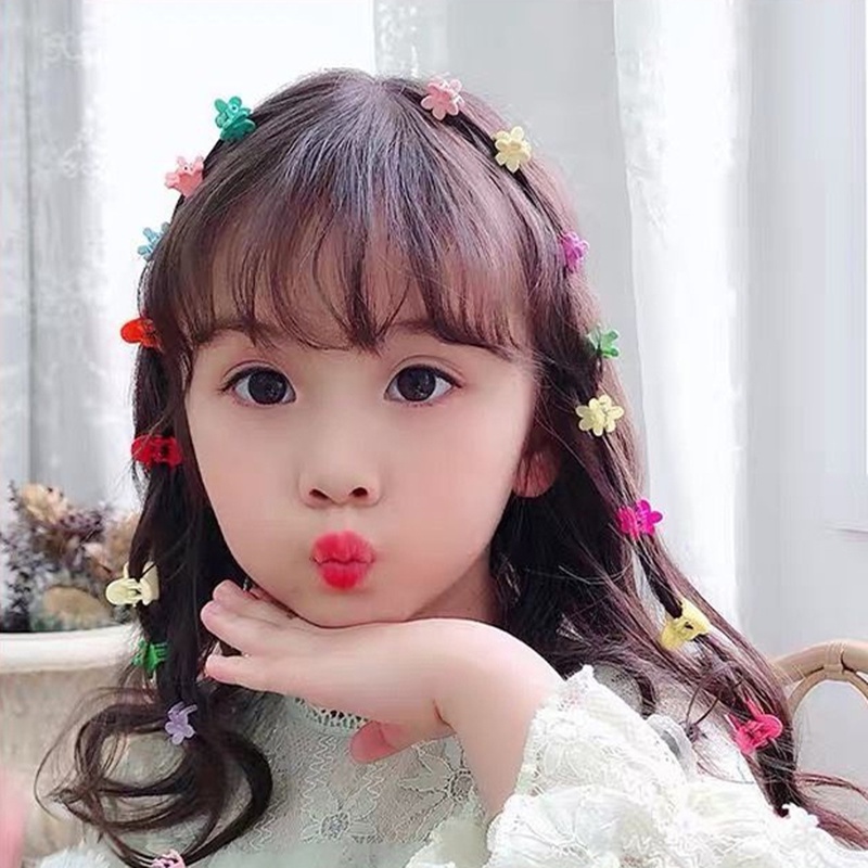 Sét 4 hộp dây buộc tóc nhiều màu hình trái tim