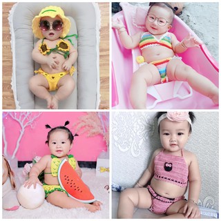 Bộ Bikini Len Đan Tay Siêu Kute Cho Bé