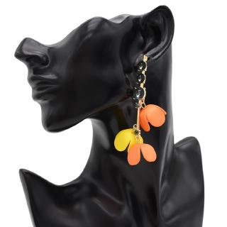 Fashion Beautiful Acrylic Flower long Pendant Drop Earrings 4878