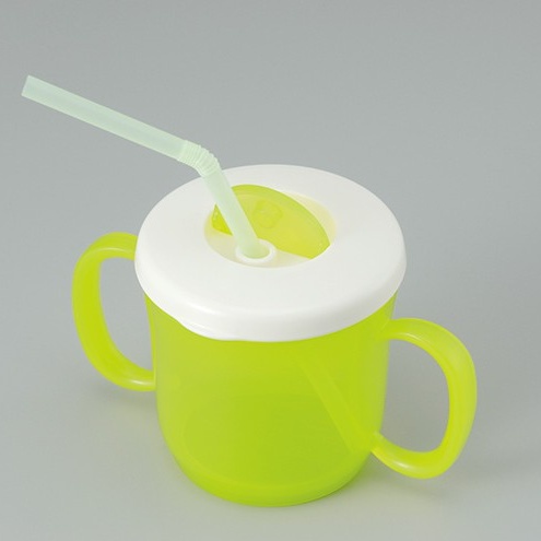 Cốc tập uống có tay cầm và lỗ cắm ống hút Baby Mug