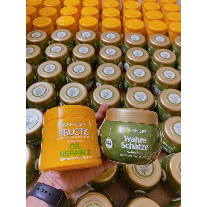Kem ủ tóc dưỡng tóc Garnier Wahre schätze Pháp 300ml