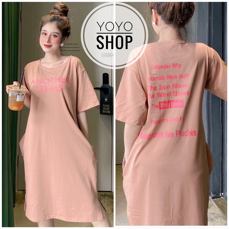 Đầm bigsize dáng suông thun thái form từ 50-70kg | BigBuy360 - bigbuy360.vn