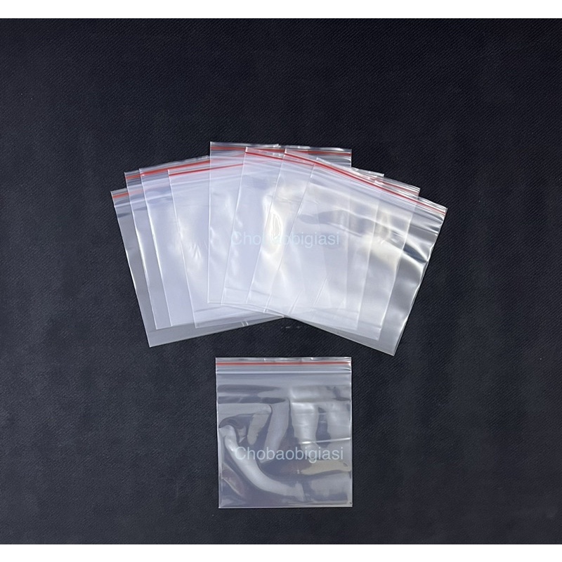 {1kg/size} Túi zipper chỉ đỏ size đặc biệt (10x10cm, 15x15cm) túi đẹp, dày dặn, chắc chắn (sp y hình)