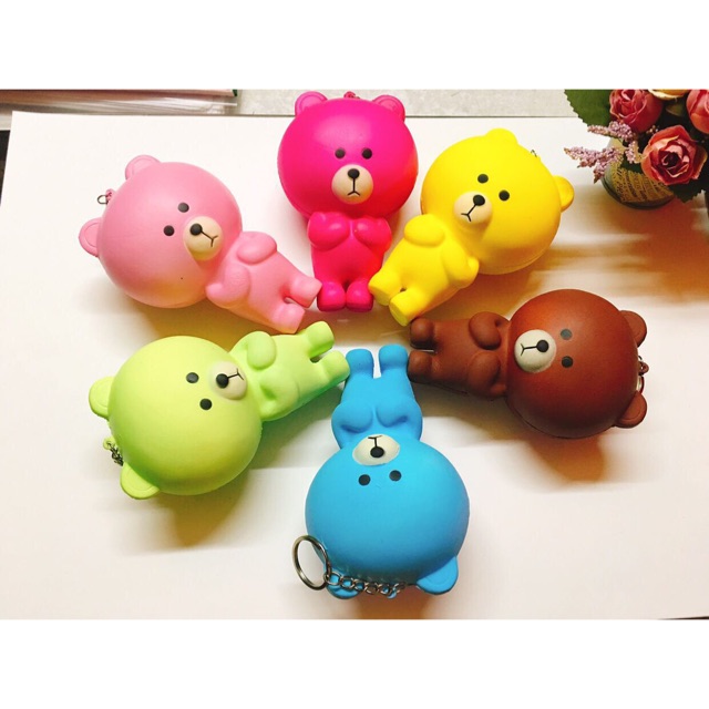 Squishy Gấu Brown đủ màu