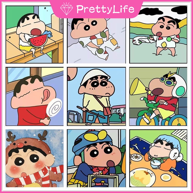 Bộ Tranh Đính Đá 5D Họa Tiết Hoạt Hình Cậu Bé Bút Chì Độc Đáo DIY Kích Thước 30x30CM