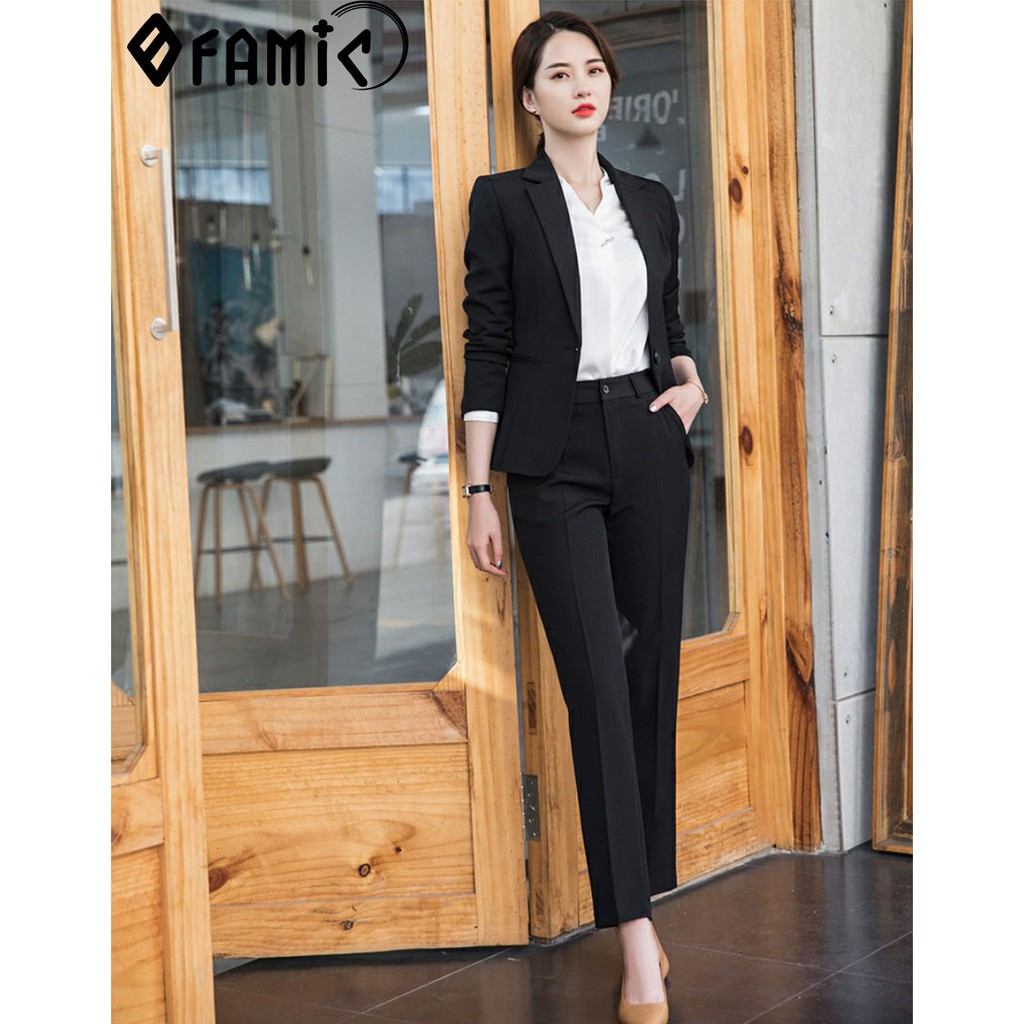 Bộ Vest Nữ ❤️𝑭𝑹𝑬𝑬𝑺𝑯𝑰𝑷❤️ Giảm 5K khi nhập mã [ AO BLAZER ] Vest Công Sở Hàn Quốc Gồm Áo Vest Quần Dài