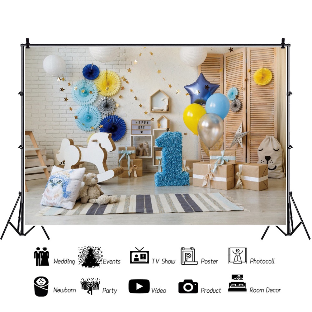 First Birthday Cake Photography Backdrops Flower Birthday Party Decoration Photocall Photo Studio