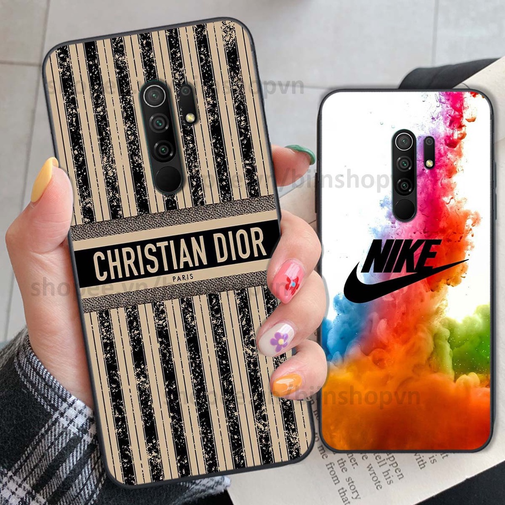 Ốp Xiaomi Redmi 9 in hình thương hiệu nhiều màu sắc thể thao cá tính thời trang