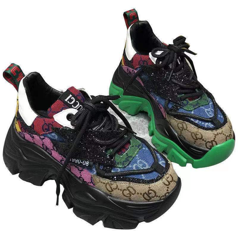 Giày thể thao đế dày tăng chiều cao thiết kế mới năng động thời trang mùa xuân dành cho nữ