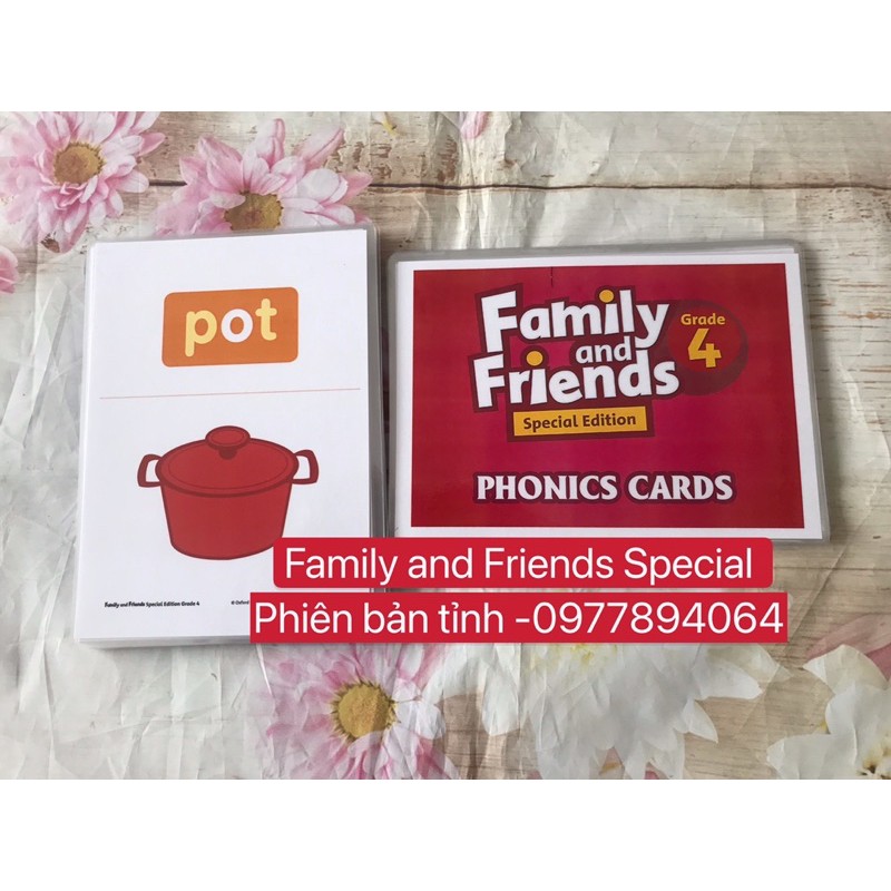 Thẻ Flashcards Phonics level 4- Family and Friends Special phiên bản tỉnh -ép plastics bền đẹp