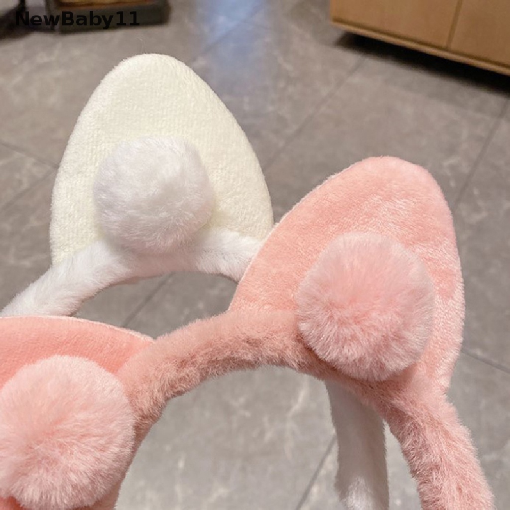 Băng đô cài tóc rửa mặt Tai Mèo Bằng Vải Bông Dễ Thương Phong Cách Hàn Quốc