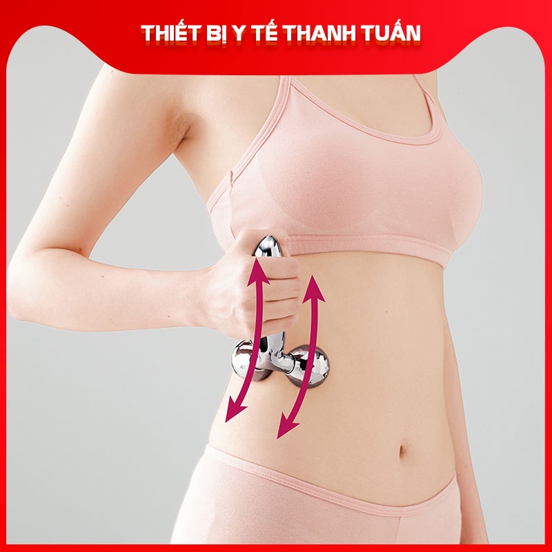 Dụng Cụ Massage Bằng Tay 3D Dùng Cho Mặt Và Cơ Thể - Cây Lăn Massage 3D Hàn Quốc