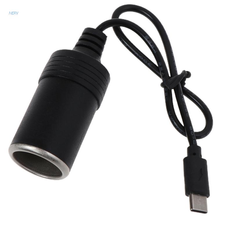 Dây Cáp Chuyển Đổi NERV USB C PD Sang 12V 36W Cho Thiết Bị Bật Lửa Của Xe Hơi 12V