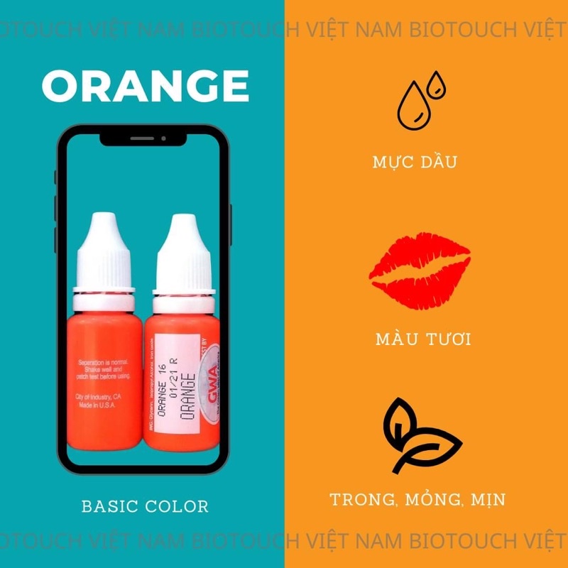 Mực BIOTOUCH Cam Tươi Khử Thâm Da Xoá Sửa Chính Hãng