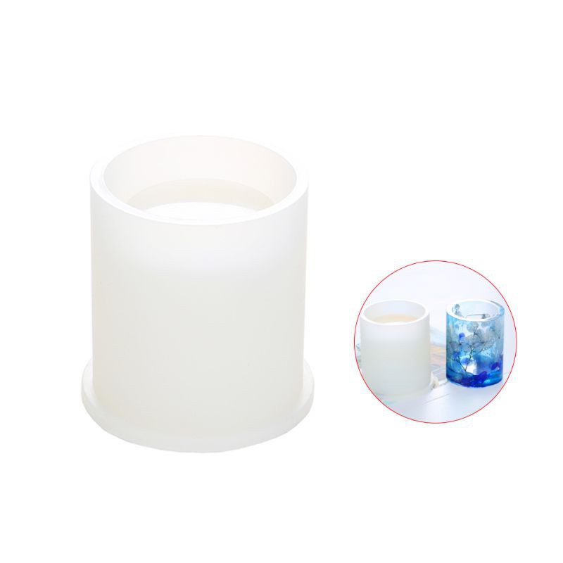 Silicone Khuôn Silicon Làm Giá Đỡ Bút Hình Tròn / Vuông Bằng Resin Epoxy Diy