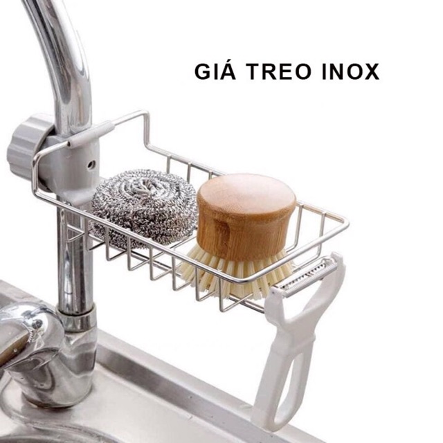 GIÁ GẮN VÒI INOX ĐỂ ĐỒ RỬA BÁT