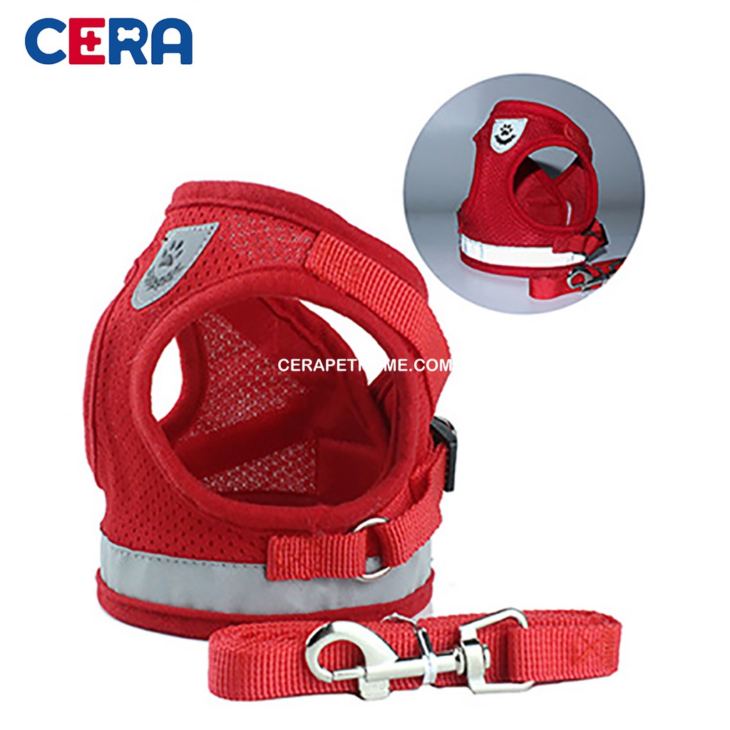 Dây yếm dắt chó mèo phản quang cao cấp - Dây dắt 016