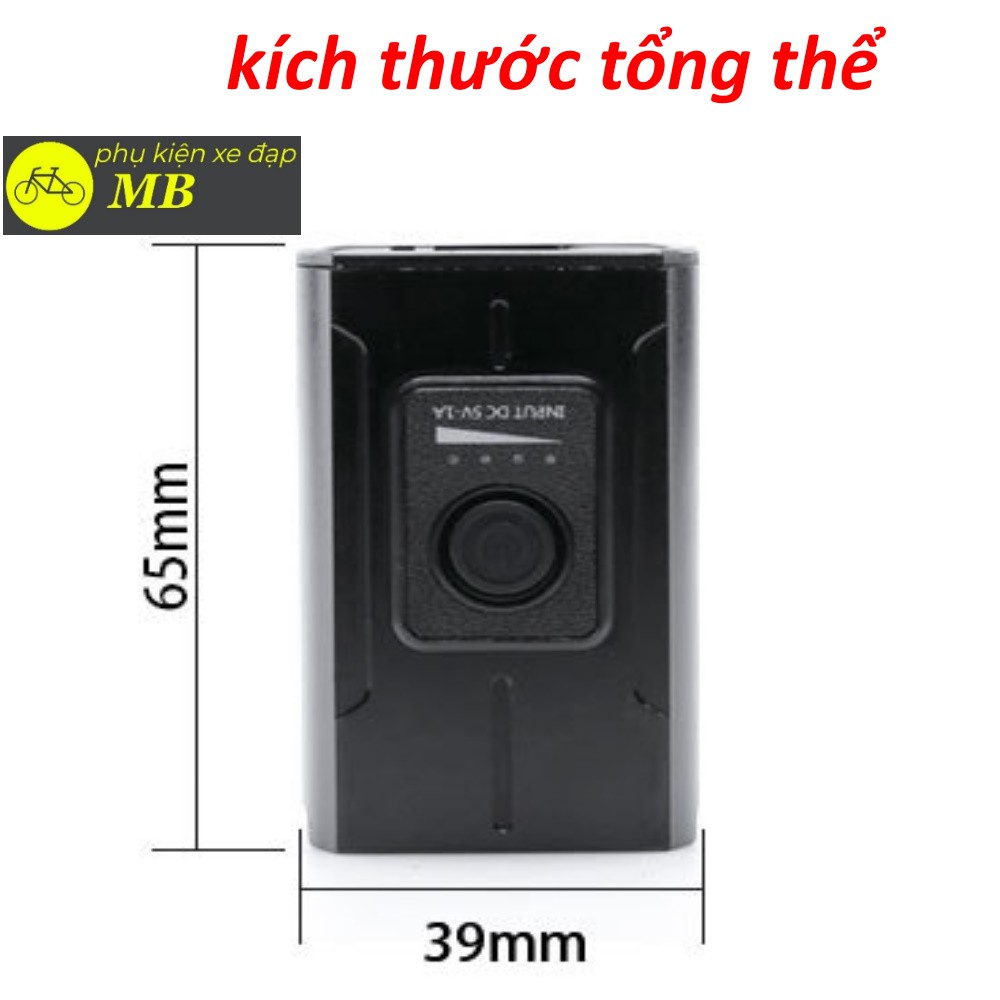 đèn xe đạp thể thao siêu sáng 2 mắt led T6 vỏ nhôm DP02 chống nước pin sạc usb tặng kèm dây sạc