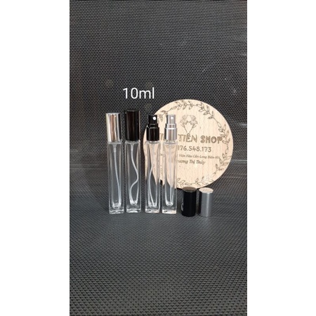 Chai thủy tinh xịt nước hoa 10ml dáng dài