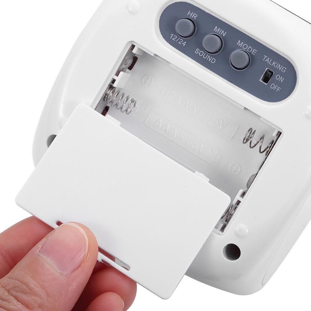 Đồng Hồ Báo Thức Có Đèn LED Hình Vuông Đa Năng Dùng Trong Văn Phòng