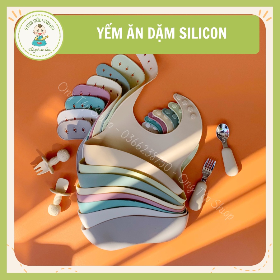 Yếm silicon siêu mềm cho bé ăn dặm