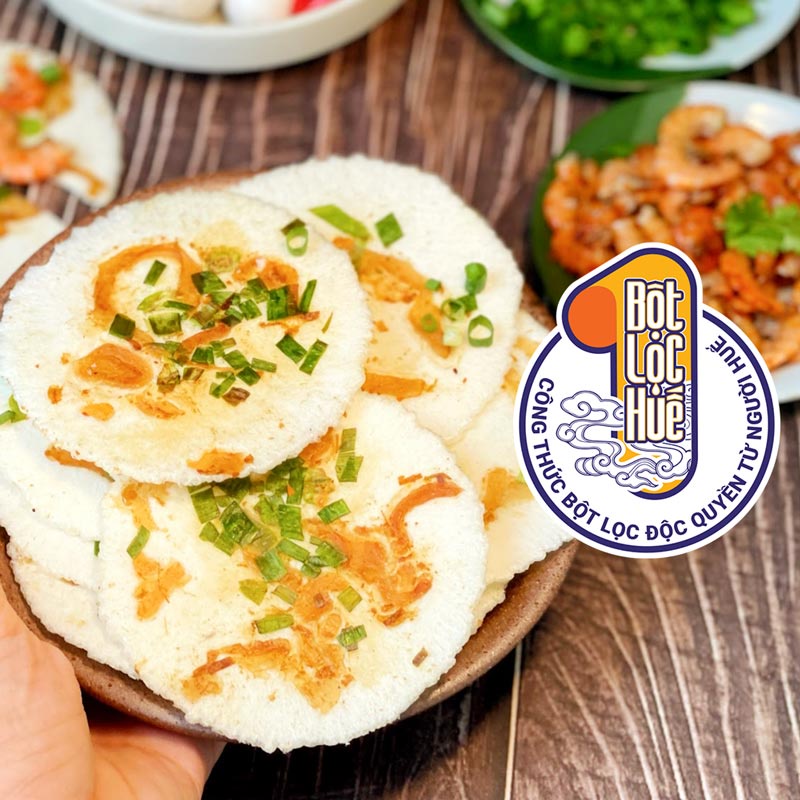 Bánh ép Huế HUE ONE FOOD vị tôm thịt hải sản size nhỏ hộp 40g