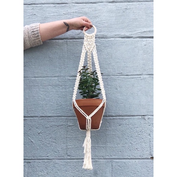 macrame treo chậu cây