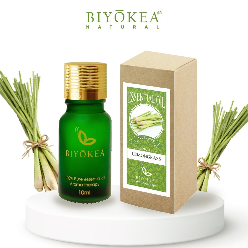 BIYOKEA  - Tinh Dầu Sả Chanh Biyokea Xông Thơm Phòng Thư Giãn, Đuổi Muỗi, Khử Mùi