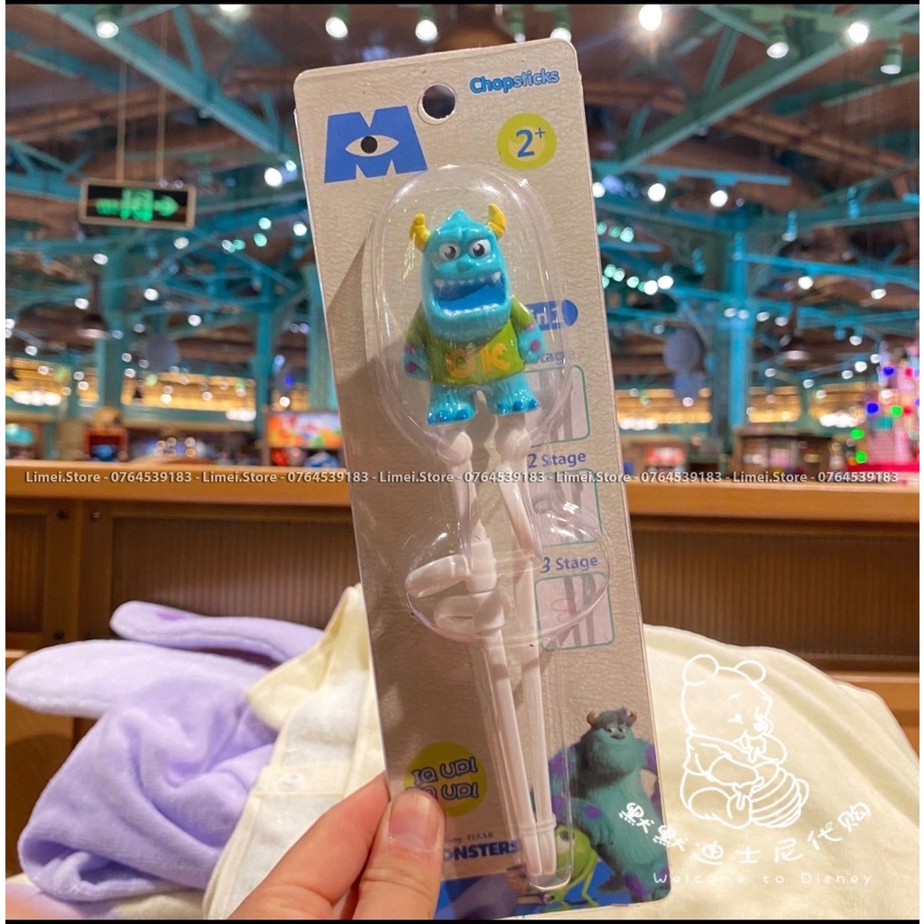 Đũa tập ăn nhựa 3D Frozen Car95 Princess Mickey Minnie Elsa Stitch Mike Sulley Rapunzel Disney cho trẻ em