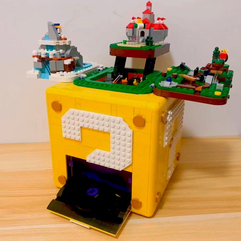Đồ chơi Lắp ráp mô hình super mario block 91911 64 Question Mark Block Hộp khối dấu hỏi