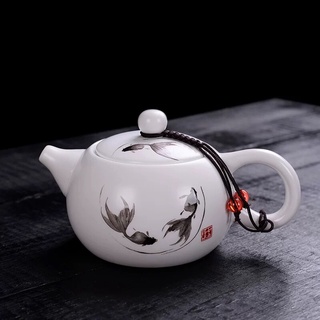Ấm sứ Đức Hóa men sứ bạch nha