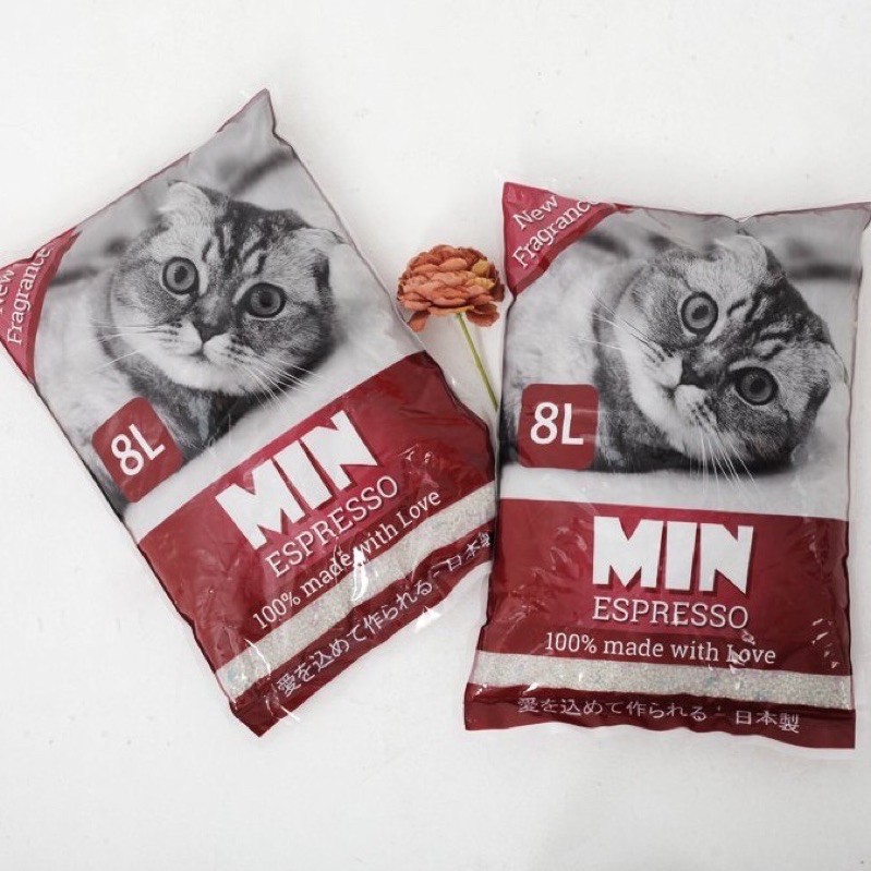 Cát vệ sinh không bụi, vón nhanh và thơm MIN Cat cho mèo 8L
