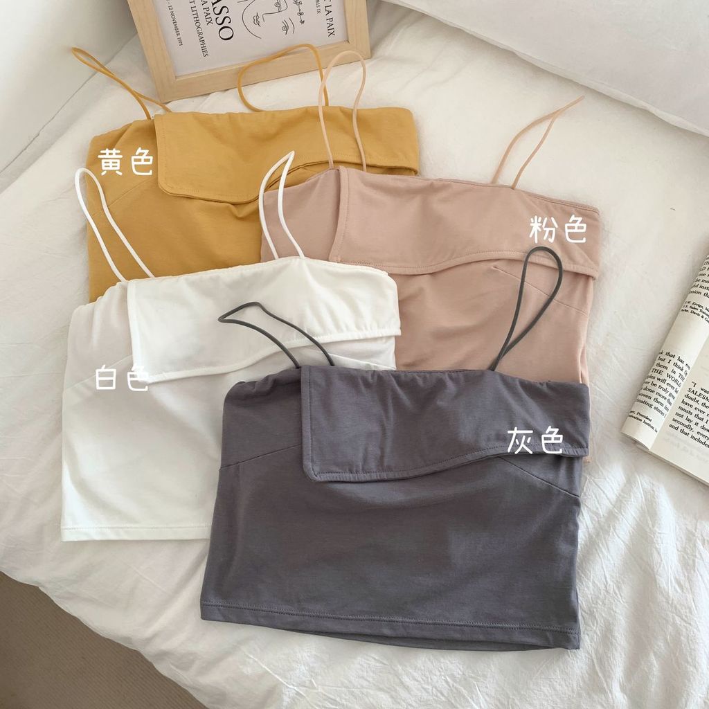 Áo Hai Dây Thiết Kế Bất Đối Xứng Thời Trang Mùa Xuân Mới Cho Bạn Gái Mặc Bên Trong Và Bên Ngoài