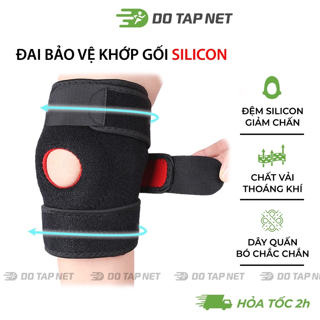 Đai Quấn Aolikes Bảo Vệ Đầu Gối Chơi Thể Thao, Bó Gối Silicon, Chất Liệu Dày Dặn