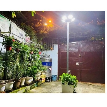 Đèn Năng Lượng Mặt Trời Sân Vườn, Đèn Công Viên UFO 500w Siêu Sáng Chống Nước IP66. Đèn Dĩa Bay