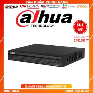 Đầu Ghi Hình Camera Dahua DHI-NVR4108HS-4KS2 8 Kênh IP- Tích Hợp Tên Miền Miễn Phí Trọn Đời