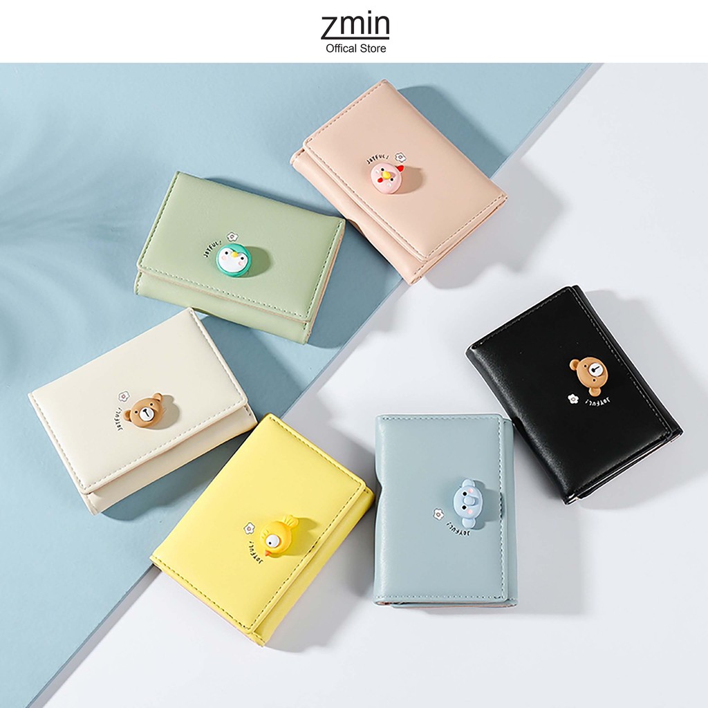 Ví bóp nữ mini cầm tay Zmin, chất liệu cao cấp có thể bỏ túi - V027