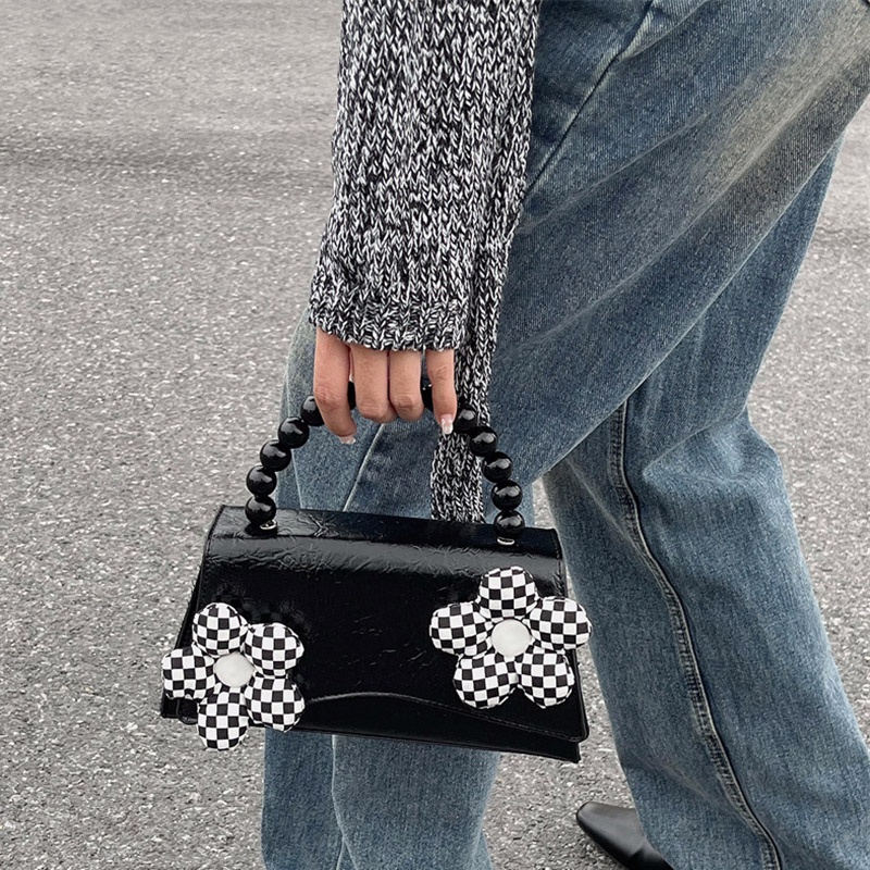 IELGY Túi Ielgy đeo vai/ cầm tay đính hoa họa tiết chìm dễ phối đồ cho nữ