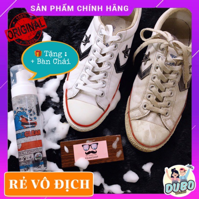 Bọt Vệ Sinh Giày BUBBLE-CLEAN 200ML (Tặng kèm bàn chải lông heo và khăn lau)