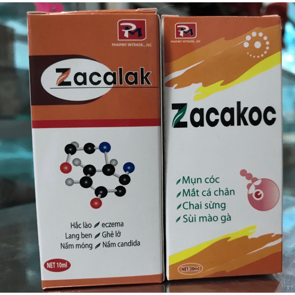 Zacalak hỗ trợ bôi ngoai da, lang ben, ghe lở, nấm móng, hắc lao